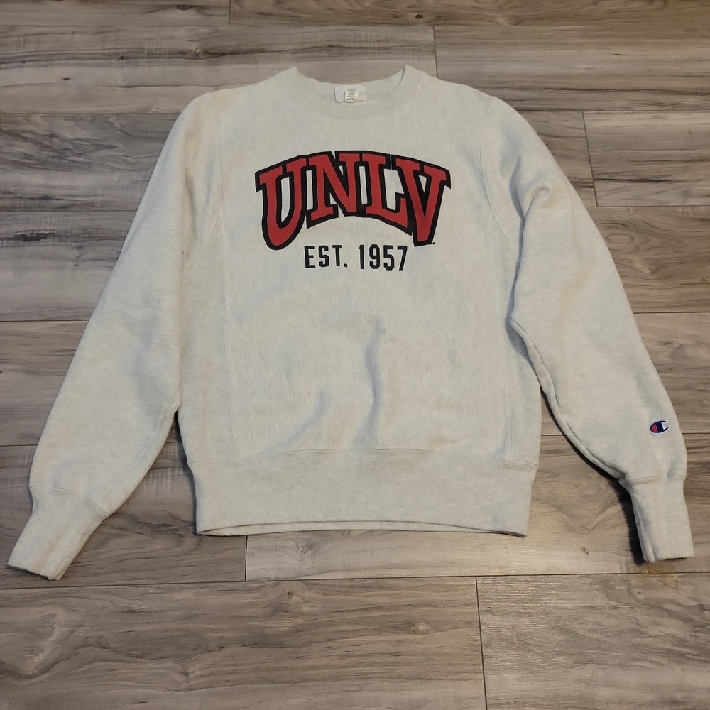 Vintage Champion Reverse Weave UNLV Rebels Sweatshirt Men's XS Gray Red